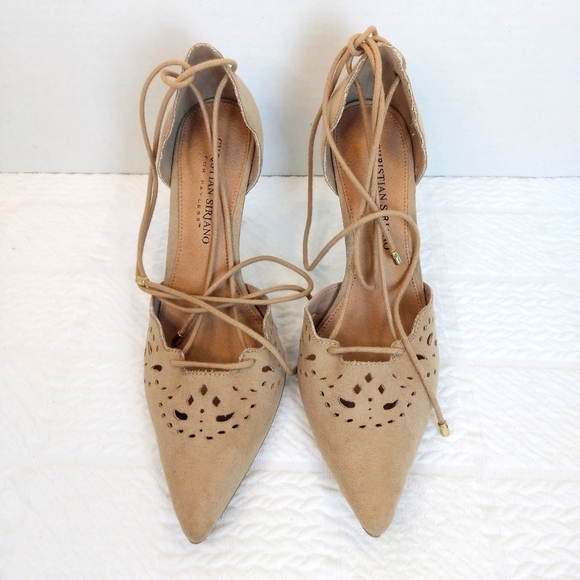 Christian Siriano Lace Up Heels - Picture 1 of 7